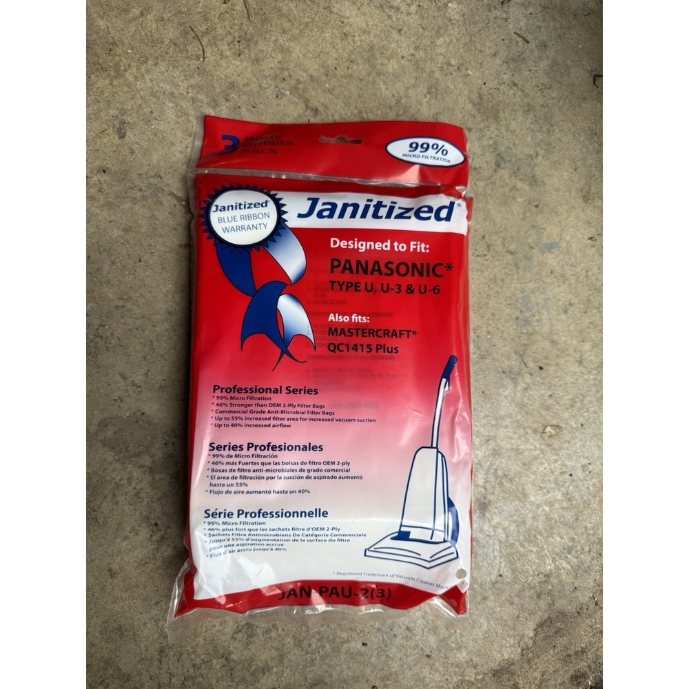 Janitized Vacuum Bag Designed To Fit‎ Panasonic